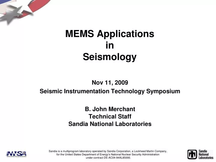 mems applications in seismology