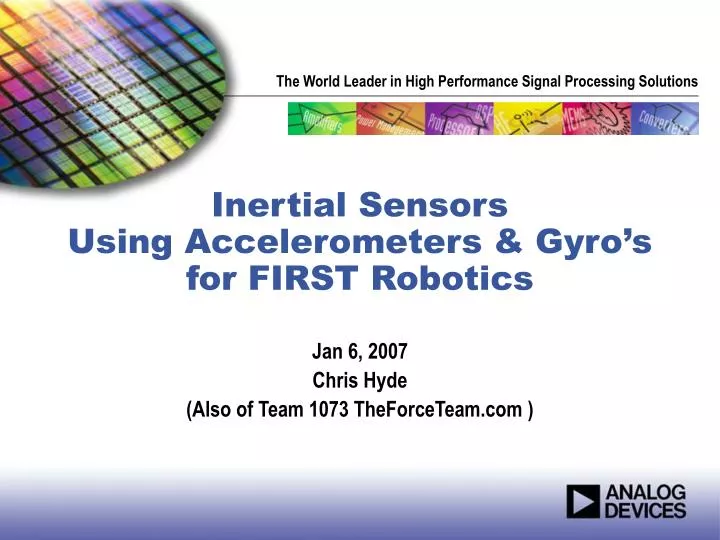 inertial sensors using accelerometers gyro s for first robotics