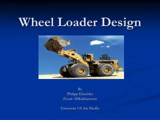 Wheel Loader Design