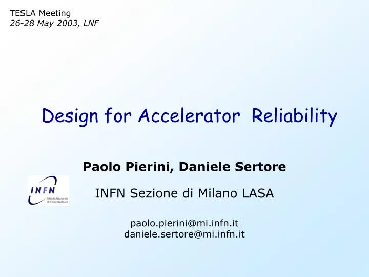 design for accelerator reliability