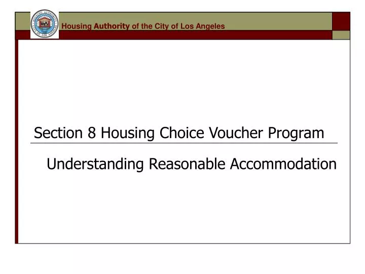 section 8 housing choice voucher program