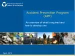 Accident Prevention Program (APP) - slide 1
