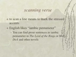 scanning verse