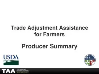 Trade Adjustment Assistance for Farmers