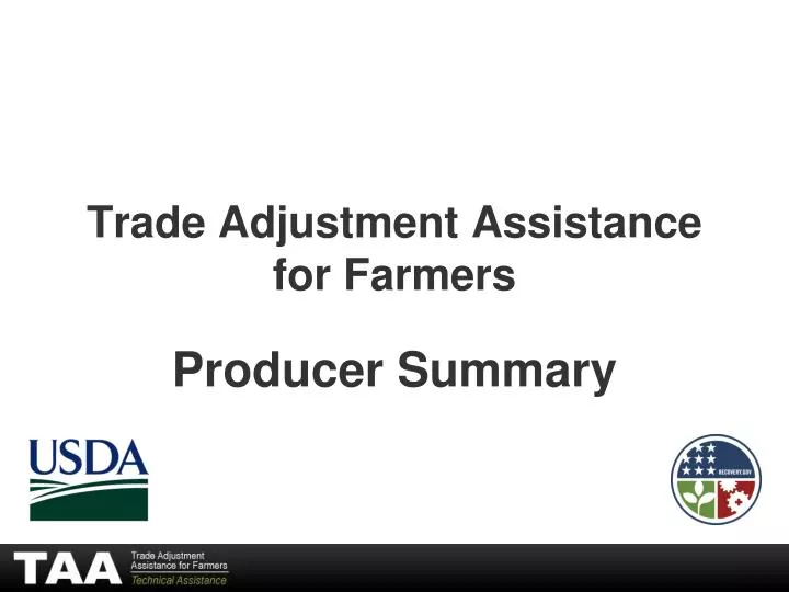 trade adjustment assistance for farmers
