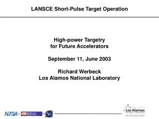 LANSCE Short-Pulse Target Operation
