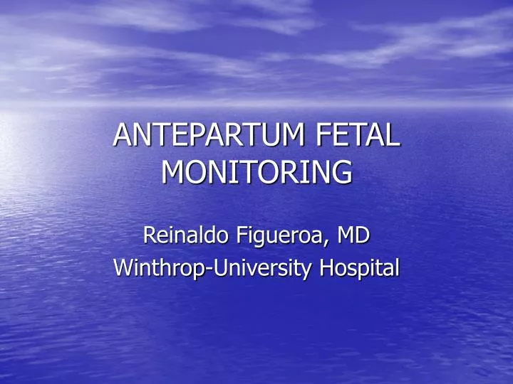 antepartum fetal monitoring