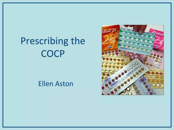 prescribing the cocp