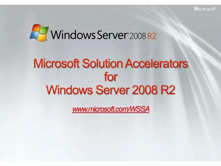 microsoft solution accelerators for windows server 2008 r2