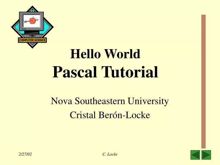 hello world pascal tutorial