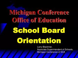 Michigan Conference Office of Education