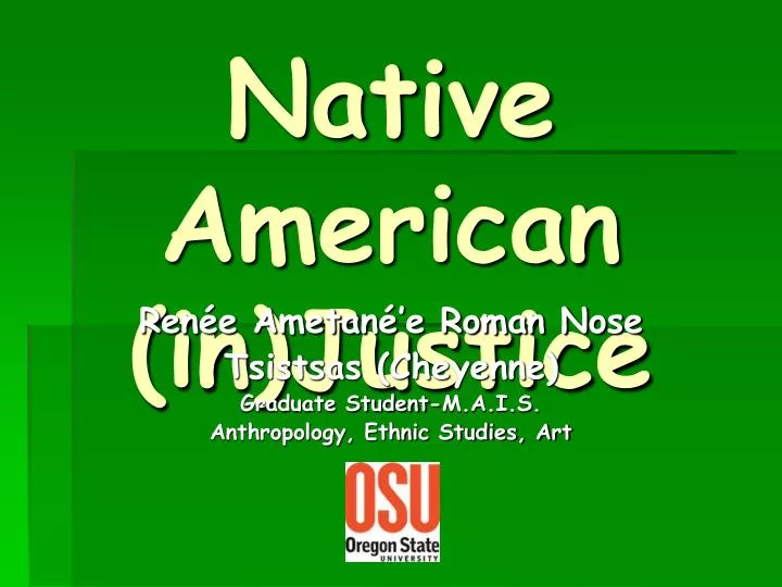 native american in justice