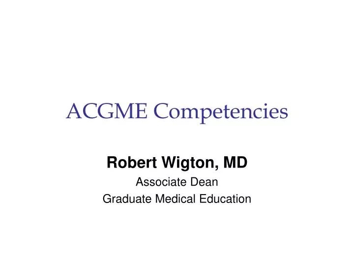 acgme competencies