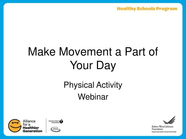 make movement a part of your day