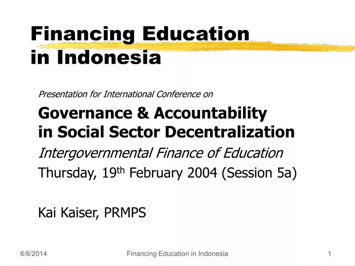 financing education in indonesia