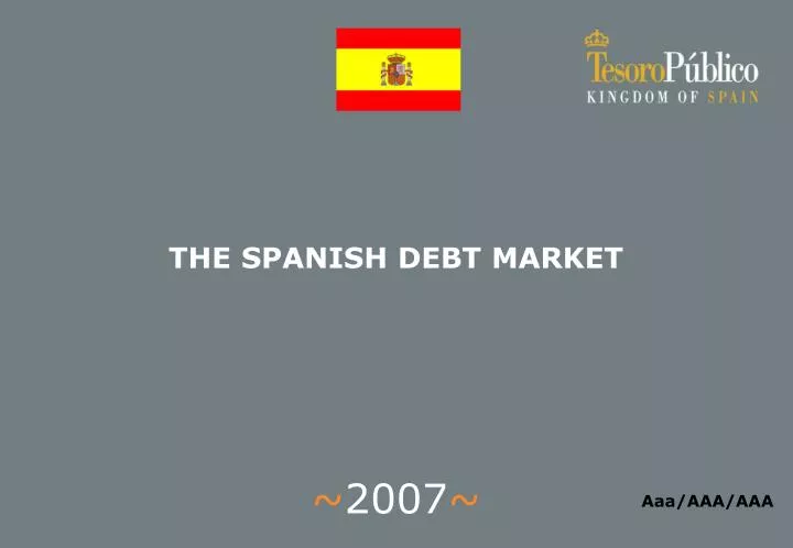 the spanish debt market