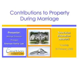 Contributions to Property During Marriage