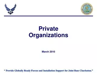 Private Organizations March 2010