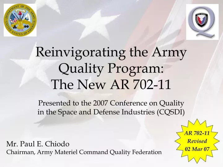 reinvigorating the army quality program the new ar 702 11