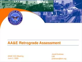 AA&amp;E Retrograde Assessment