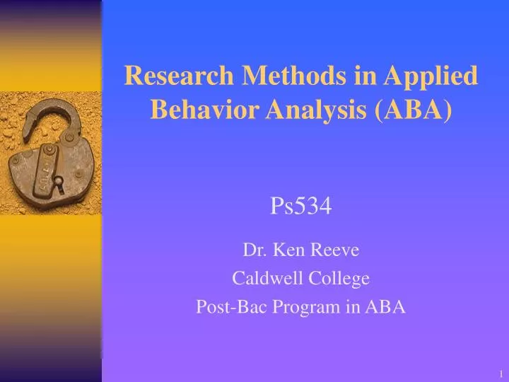 research methods in applied behavior analysis aba