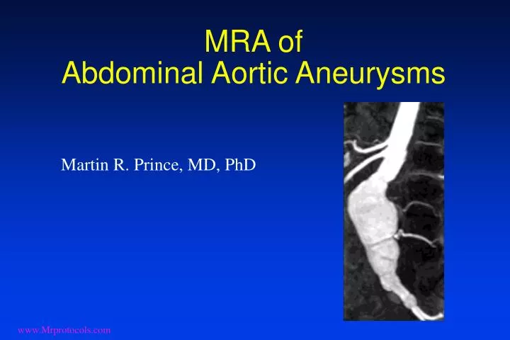 mra of abdominal aortic aneurysms