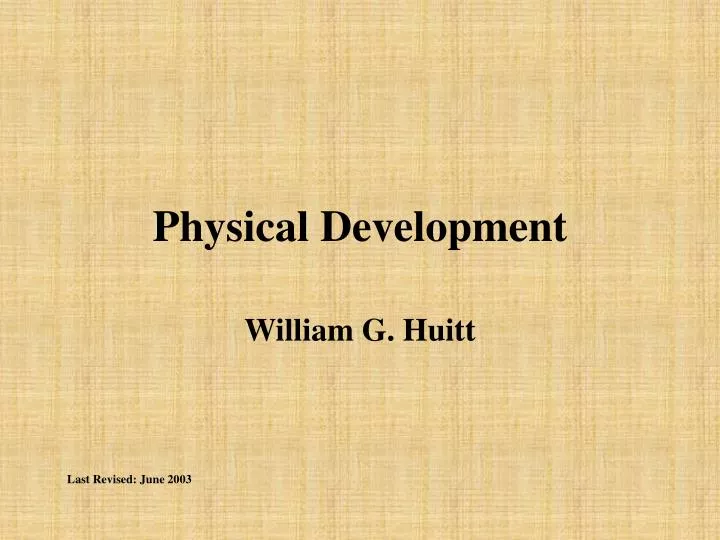 physical development