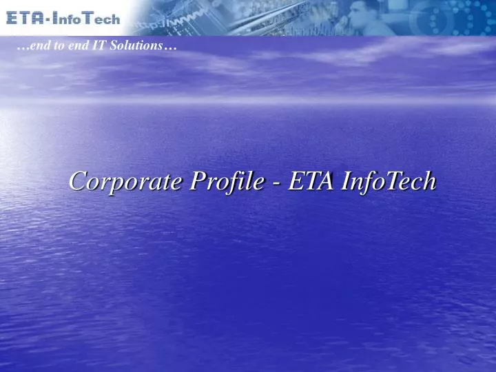 corporate profile eta infotech