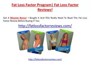 Fat Loss Review|Fat Loss Factor Program