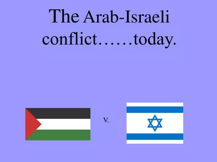 the arab israeli conflict today