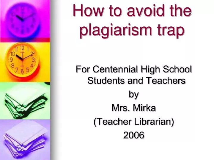 how to avoid the plagiarism trap