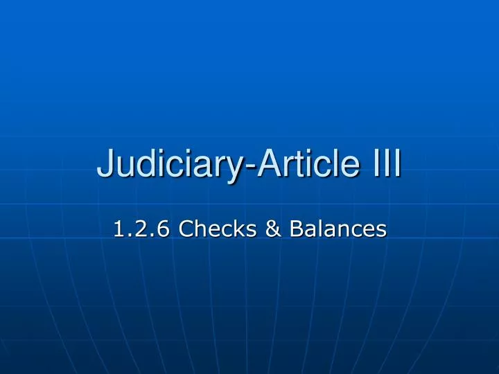 judiciary article iii