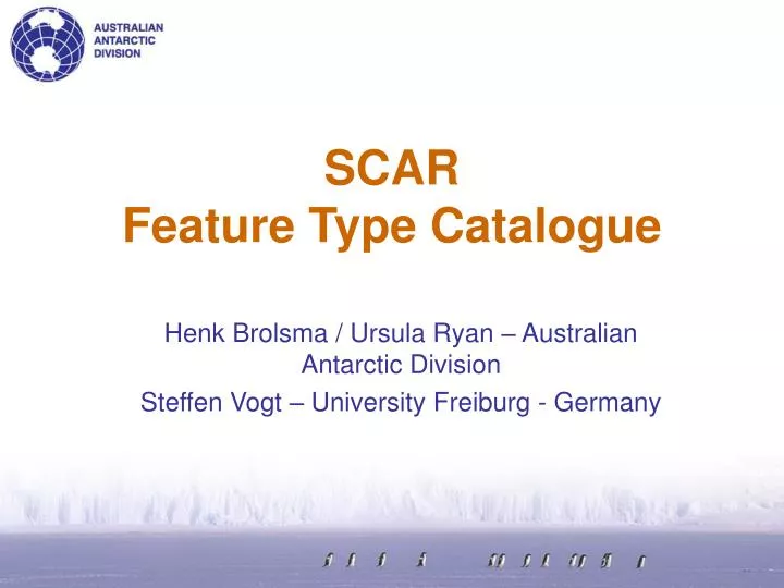 scar feature type catalogue