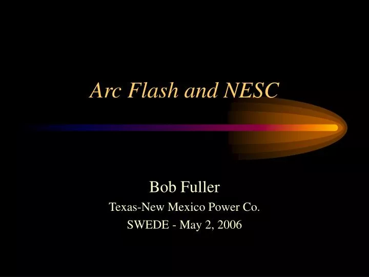 arc flash and nesc