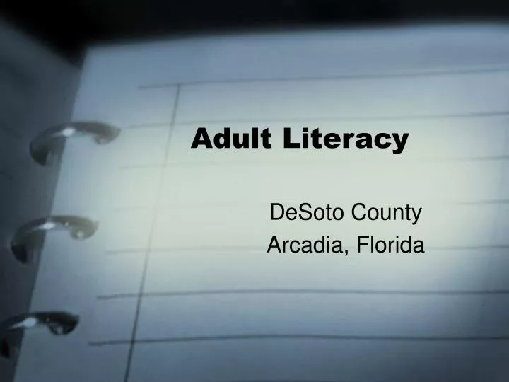 adult literacy