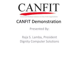 CANFIT Demonstration