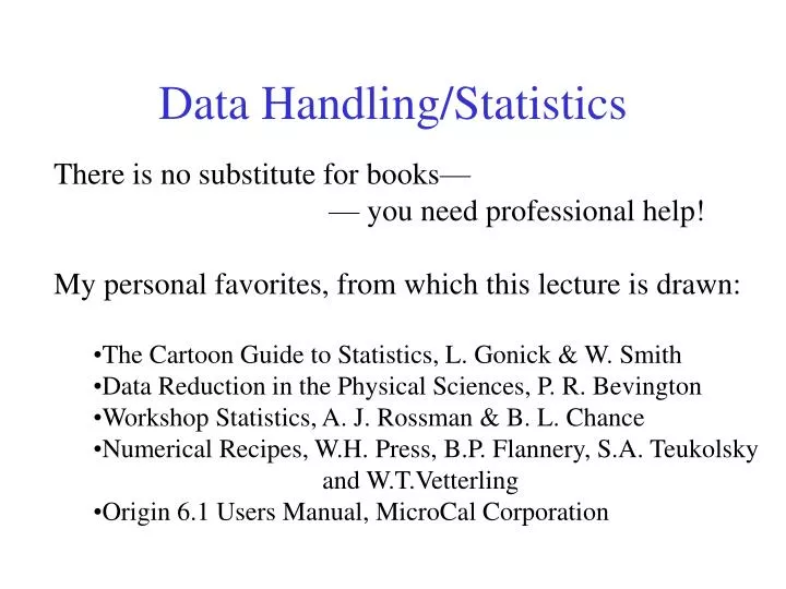 data handling statistics