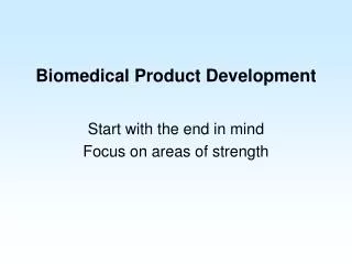 Biomedical Product Development