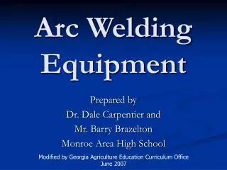 Arc Welding Equipment