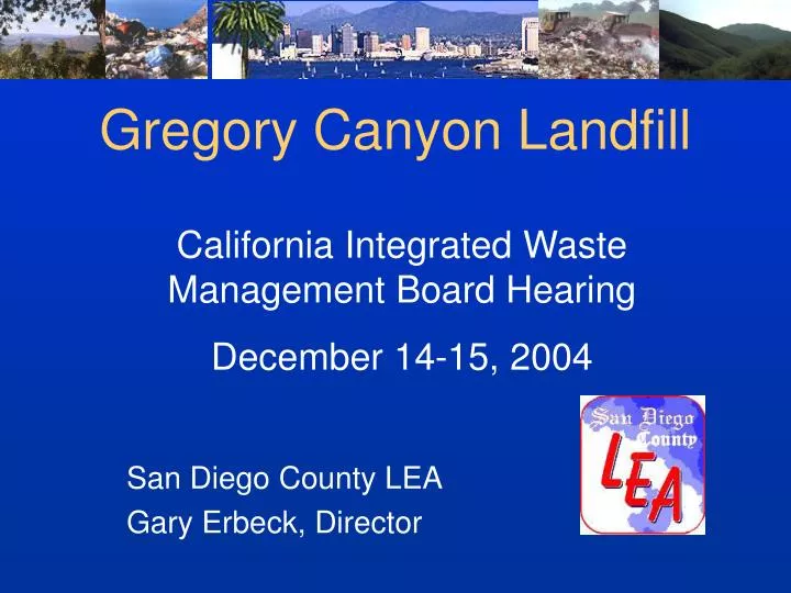 gregory canyon landfill