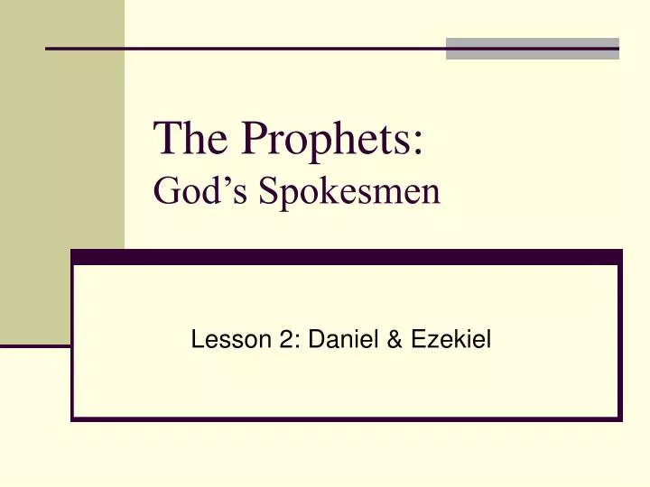 the prophets god s spokesmen