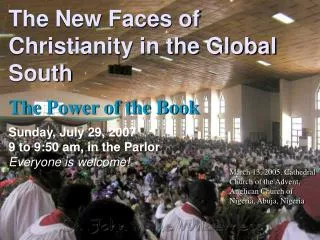 The New Faces of Christianity in the Global South