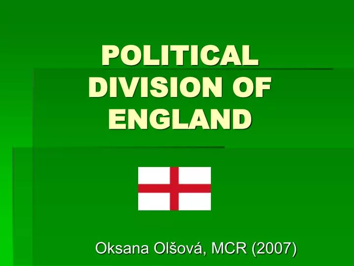 political division of england