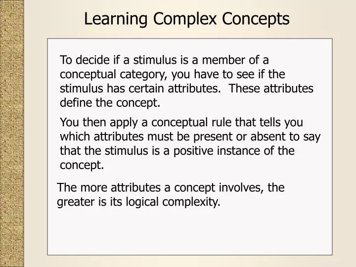learning complex concepts