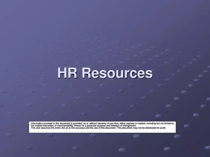 hr resources