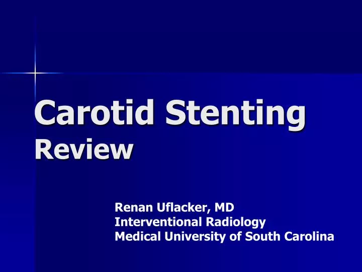 carotid stenting review
