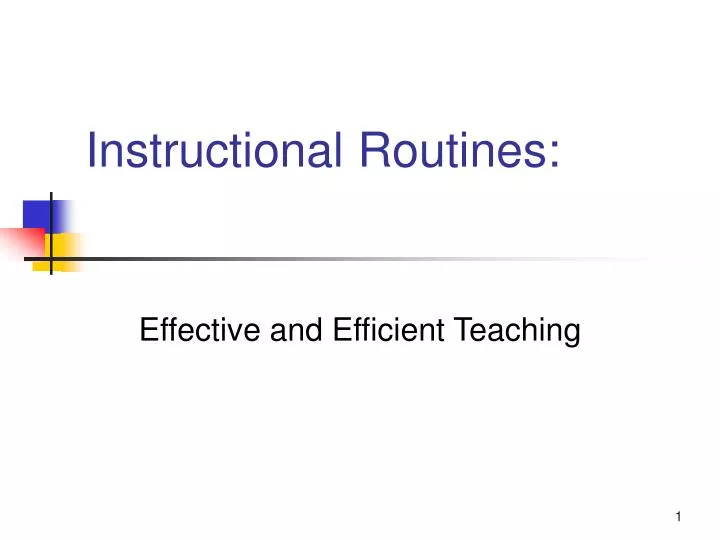 instructional routines
