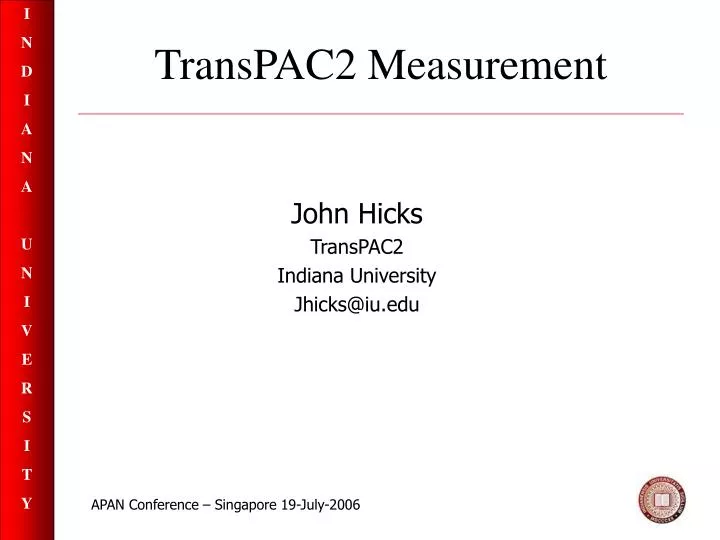 transpac2 measurement