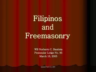 Filipinos and Freemasonry