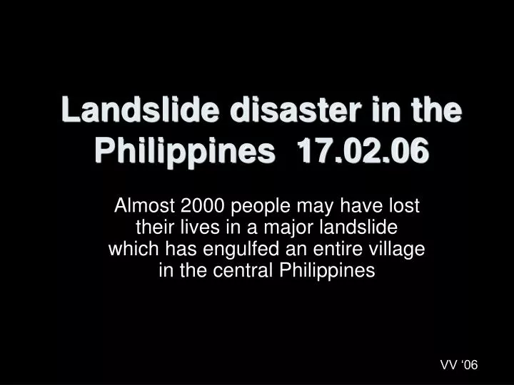 landslide disaster in the philippines 17 02 06